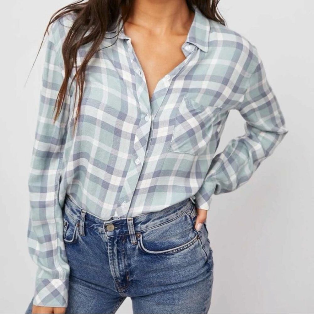Rails Hunter Plaid Flannel Button Down Shirt Size Xs